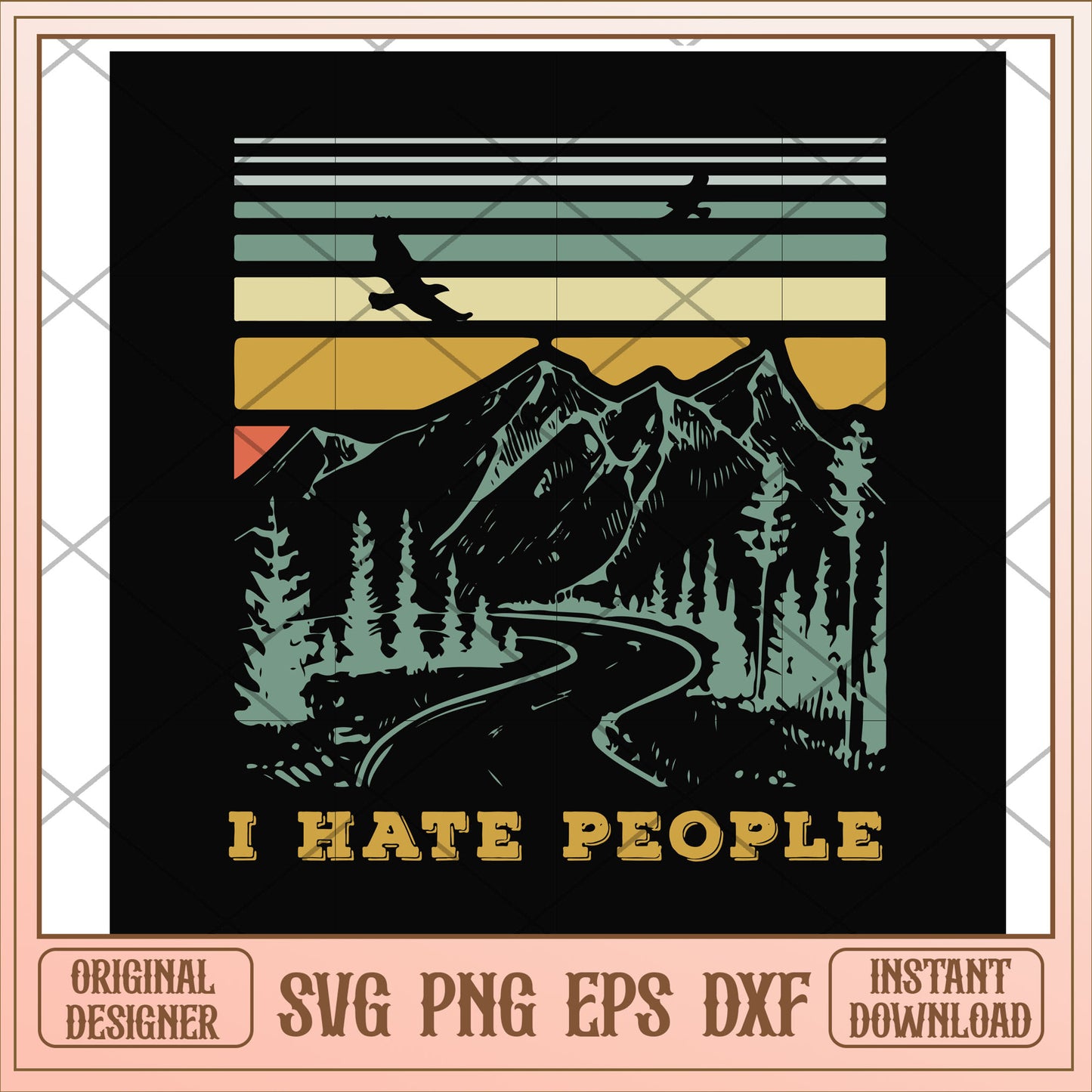 I hate people posters for sale svg, I hate people svg, camping svg