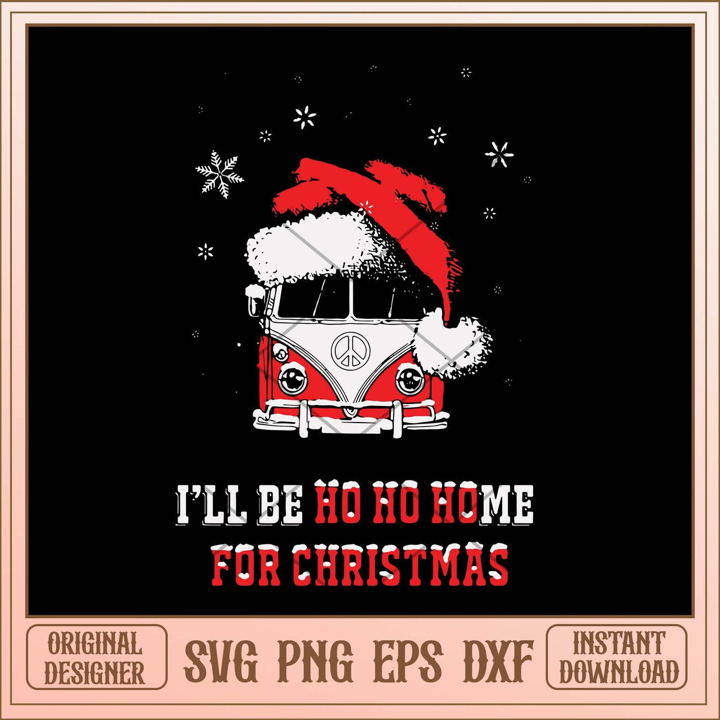 I'll be Ho Ho Home for Christmas svg, Christmas bus svg bundle
