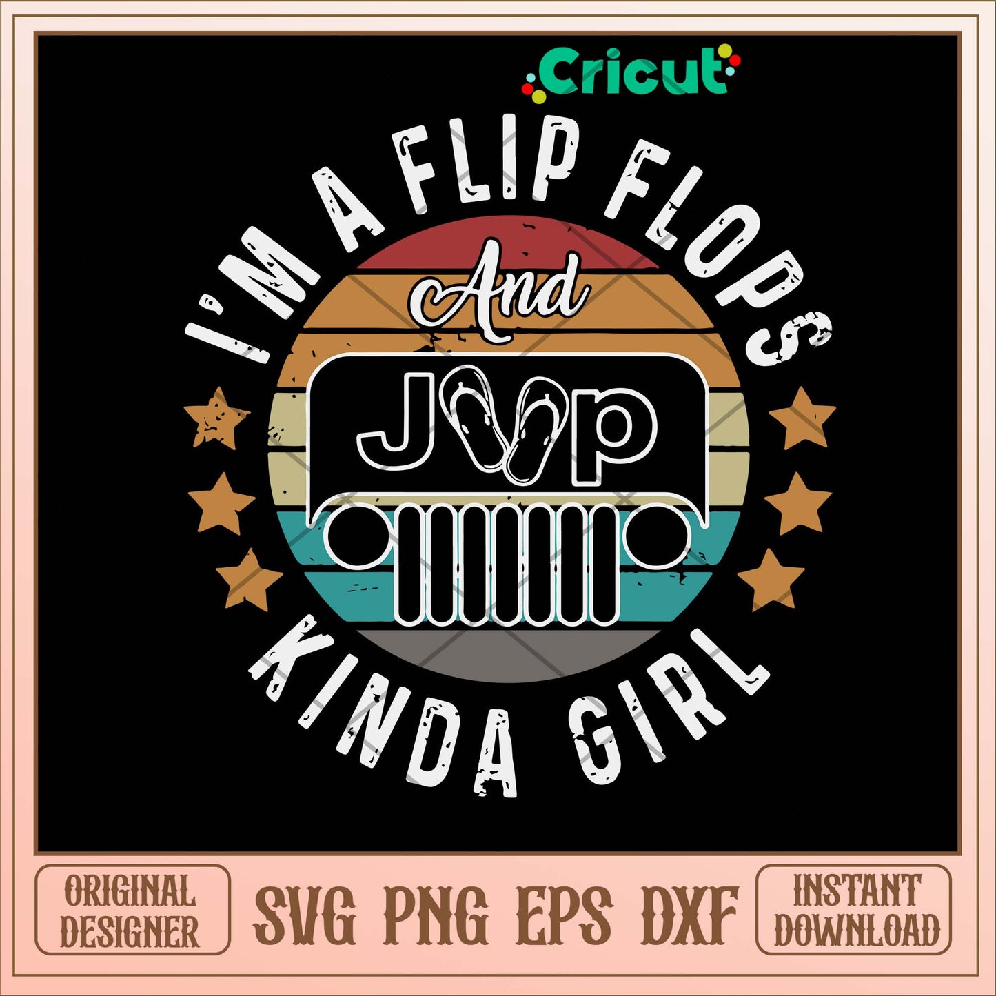 I_m A Flip Flops And Jeep Kinda Girl Svg