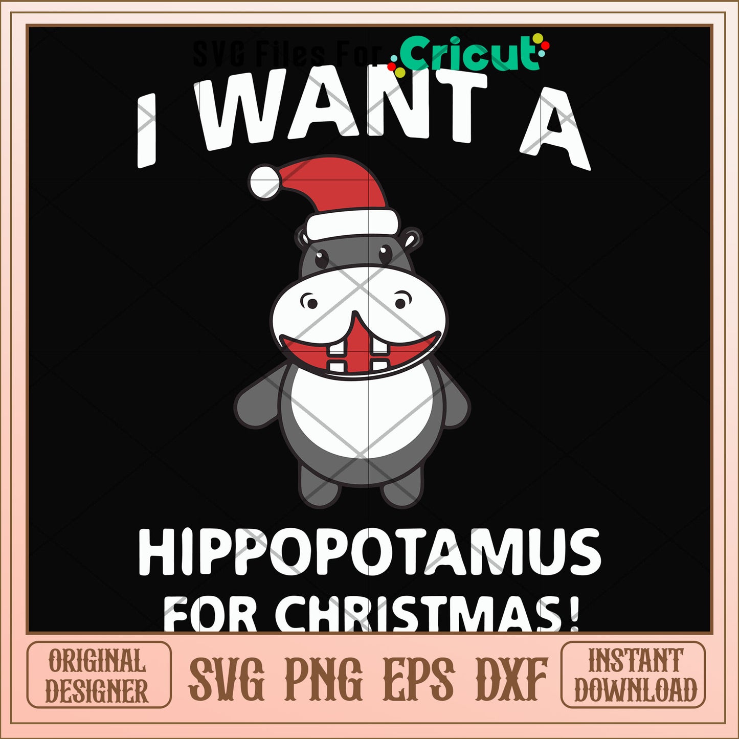 I want a hippopotamus for christmas svg, christmas svg, other svg