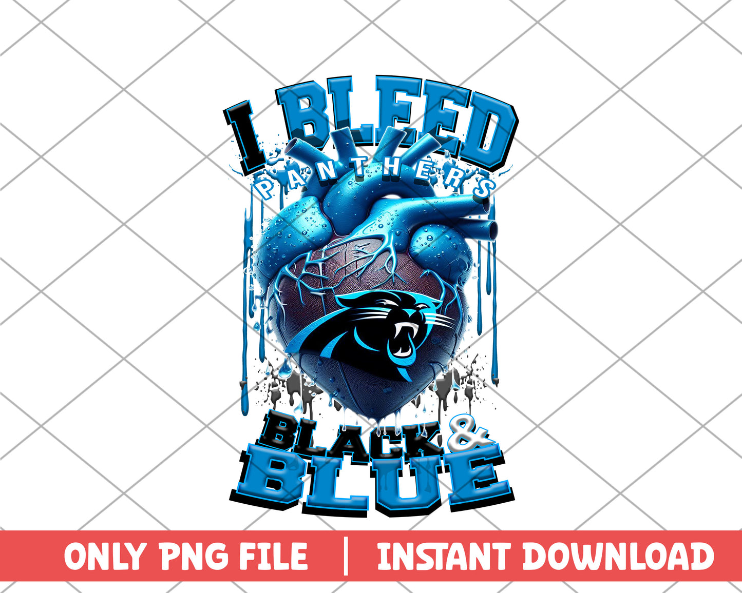 I bleed oanthers black & blue png, Carolina Panthers png