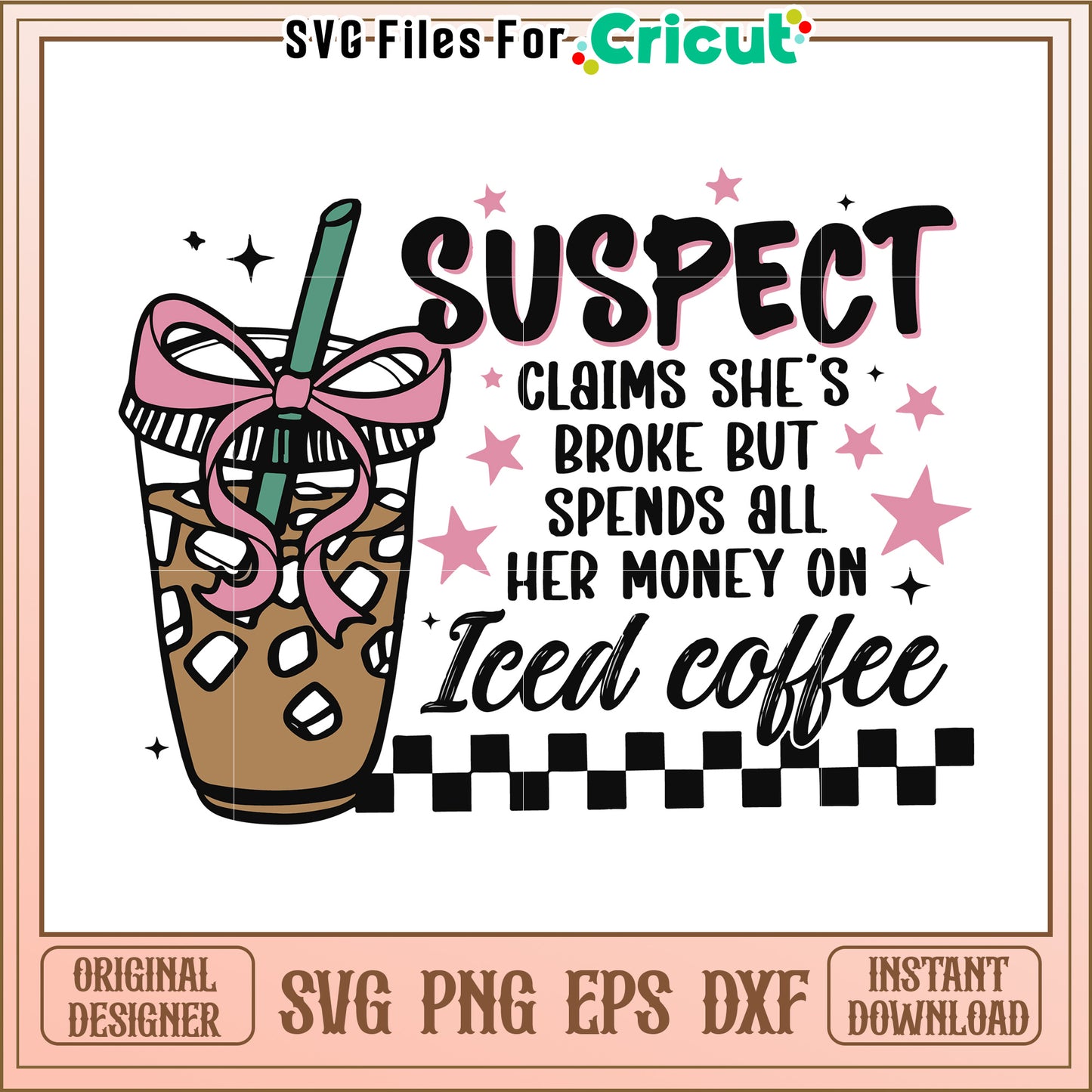 Iced Coffee Lover Design, Perfect for Coffee Enthusiasts Gifts