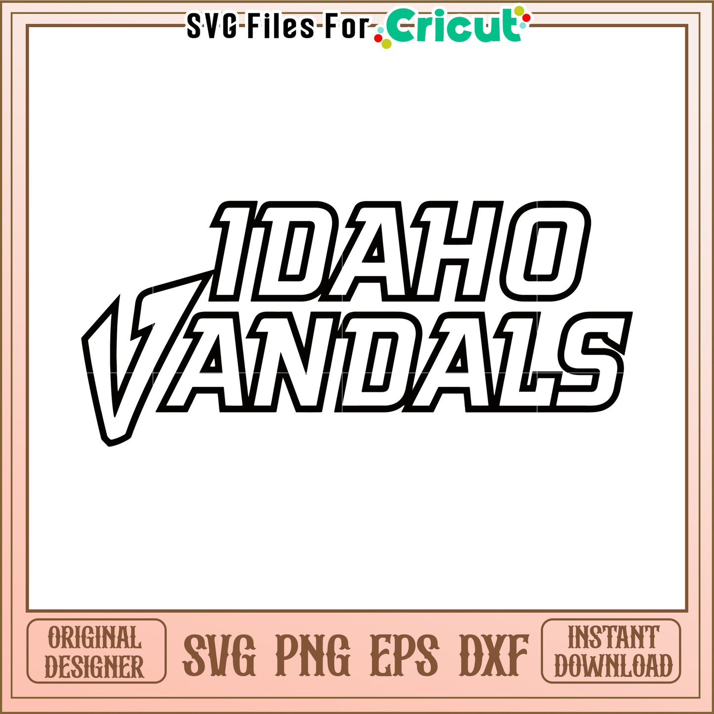 Idaho Vandals Logo Design for Cricut, Ideal for Sports Enthusiasts and Crafters