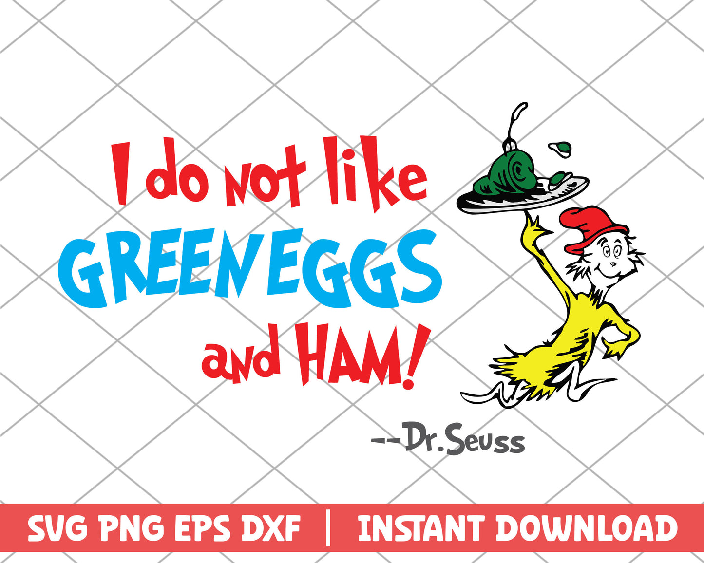 I do not like green eggs svg