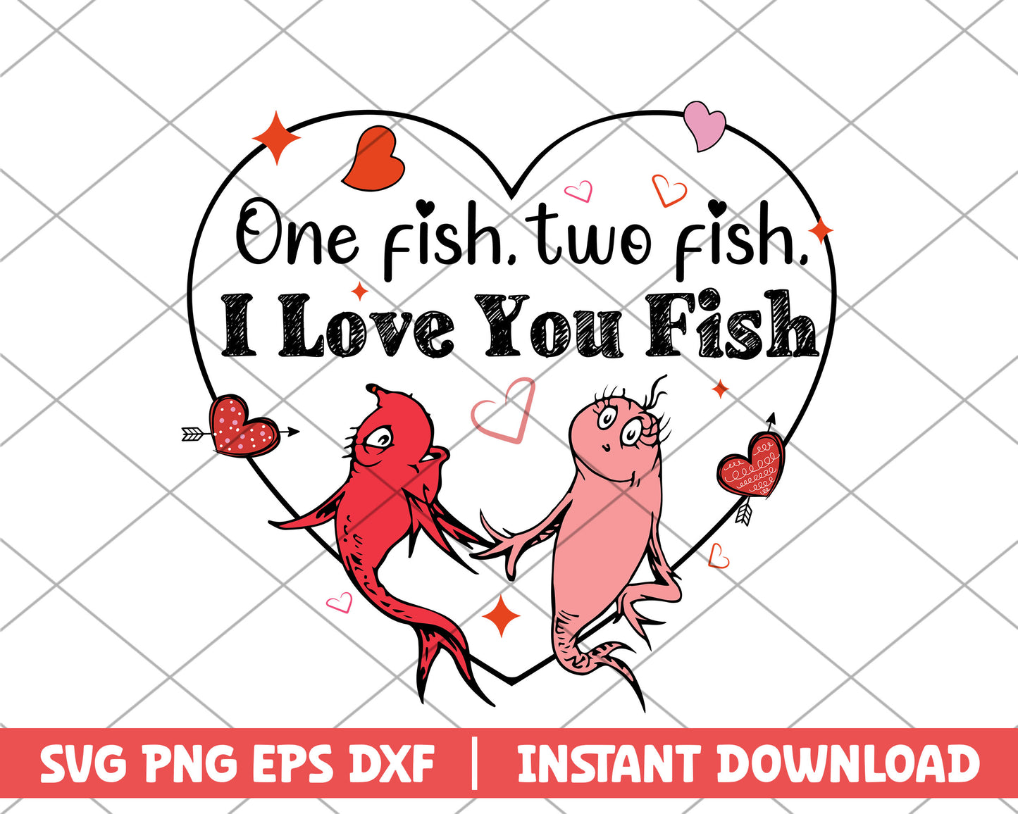 I love you fish dr.seuss svg