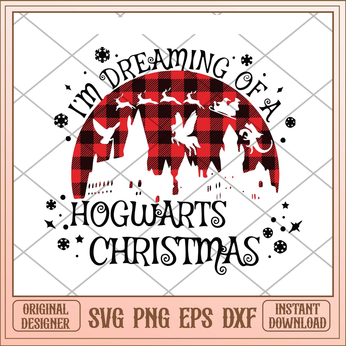 Im dreaming of a hogwarts christmas svg, Christmas Hogwarts svg bundle