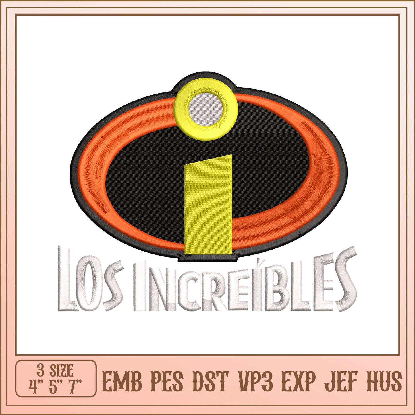 Incredibles Embroidery Design