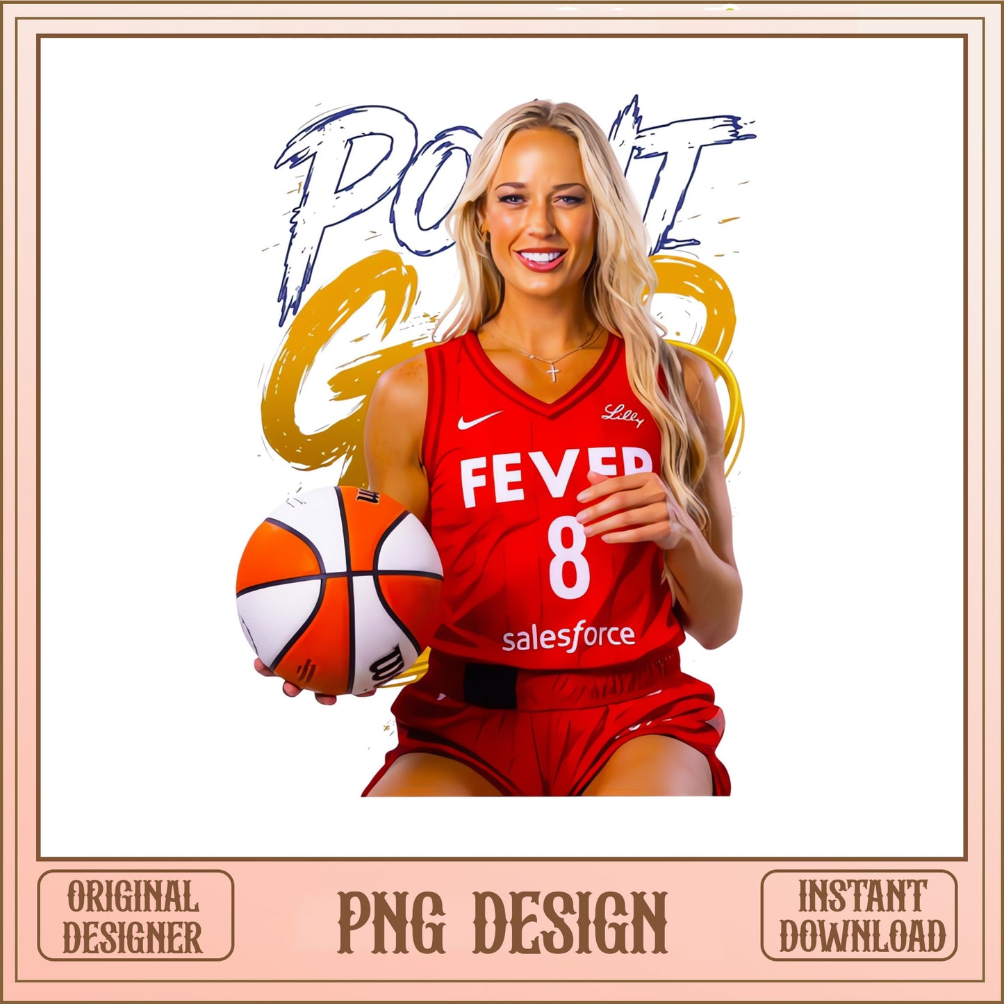 Indiana Fever Basketball Player PNG, WNBA Fever PNG, Sports PNG