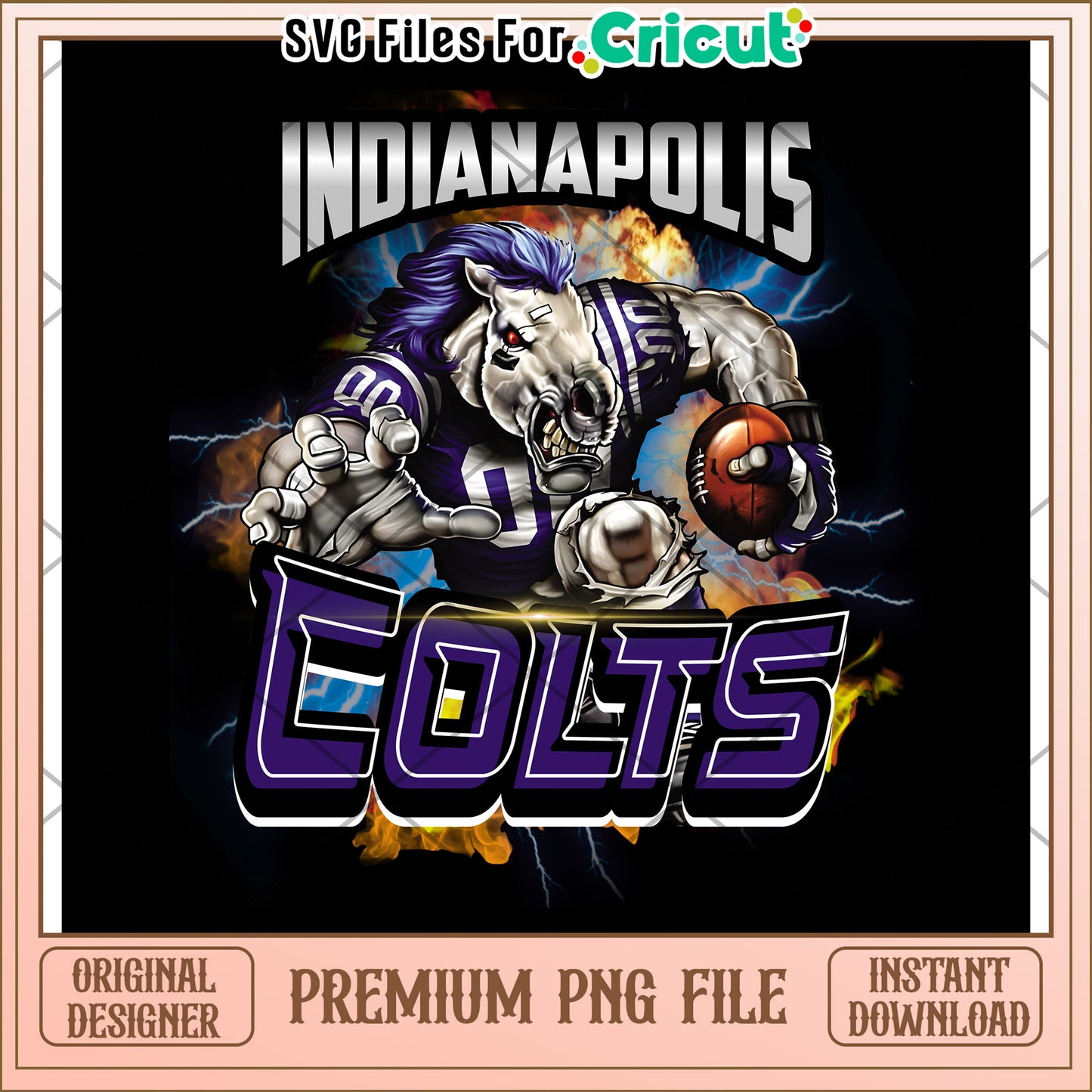 Indianapolis Colts graphic design for fans, premium PNG file download