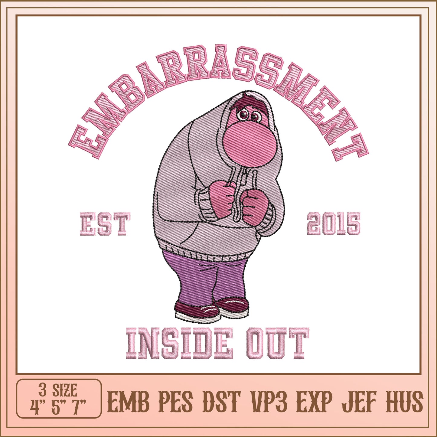 Inside Out Embarrassment Embroidery Design