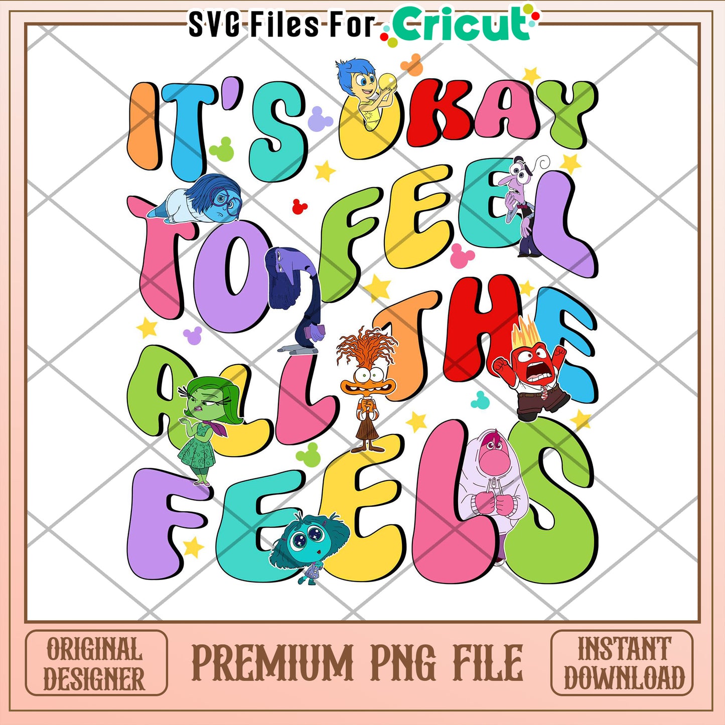 Inside Out Feels PNG Cricut File