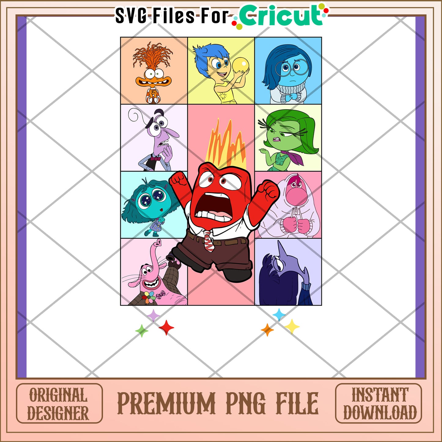 Inside Out PNG Characters Design