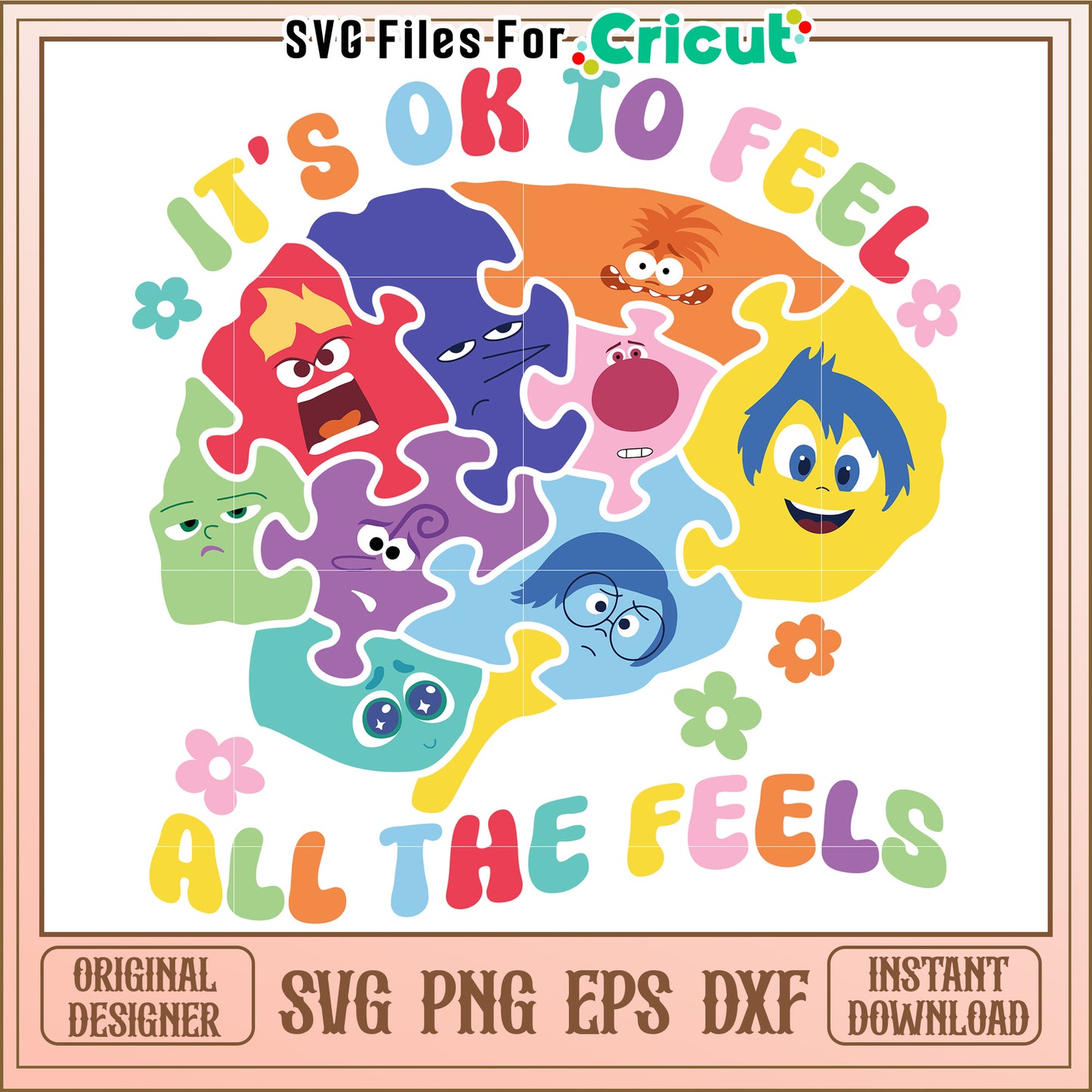 Inside Out Puzzle SVG Cricut Files