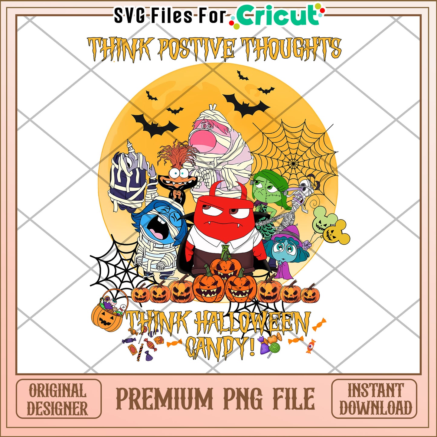 Inside out halloween png, halloween horror nights png, autumn png