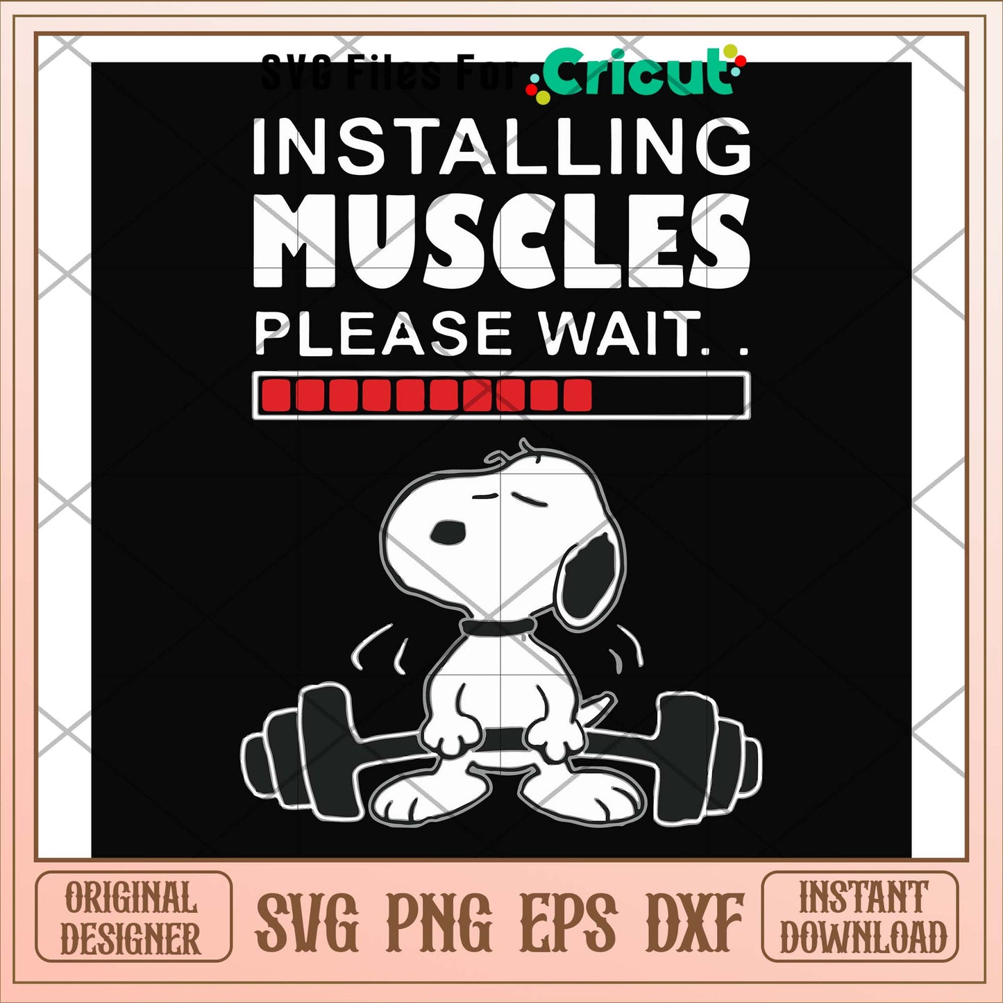 Installing muscles please wait svg, muscles svg, funny svg