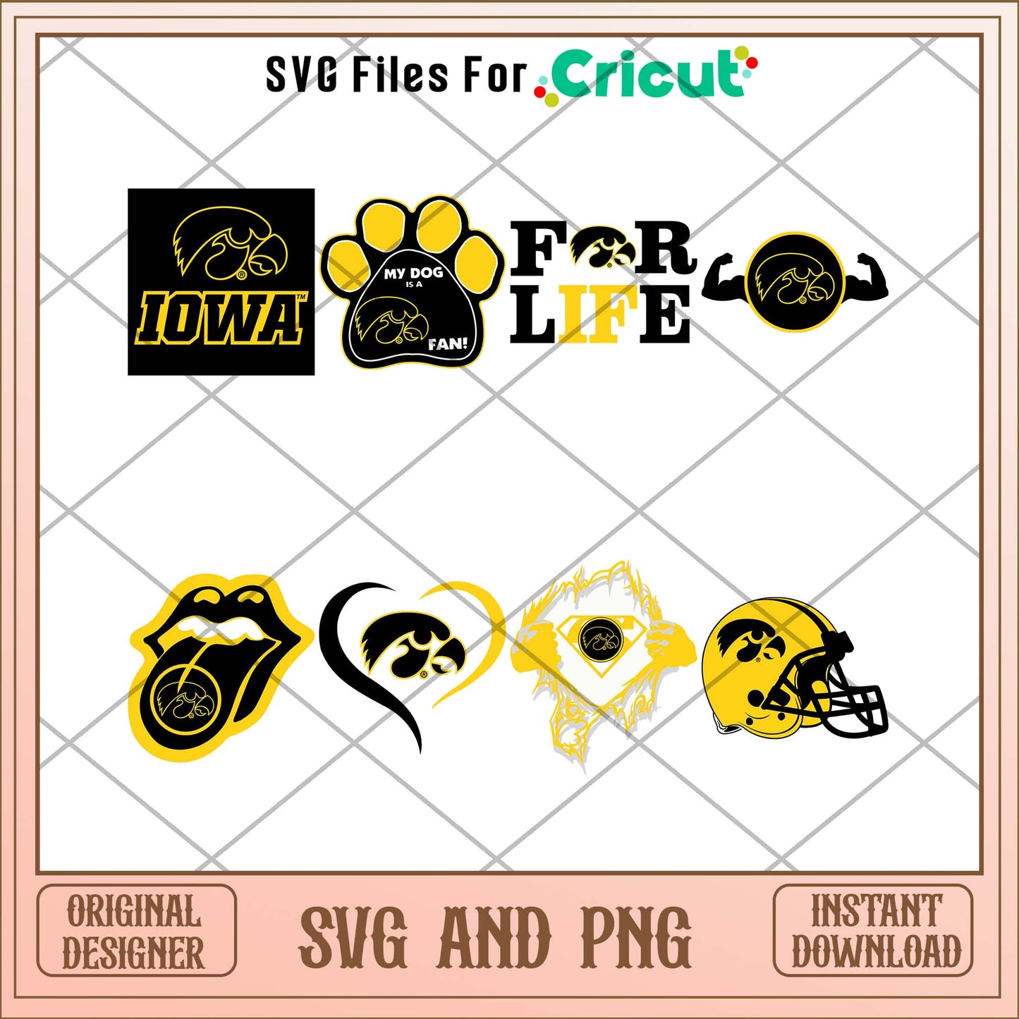 Iowa Hawkeyes for life svg, Iowa Hawkeyes svg bundle, NCAA svg