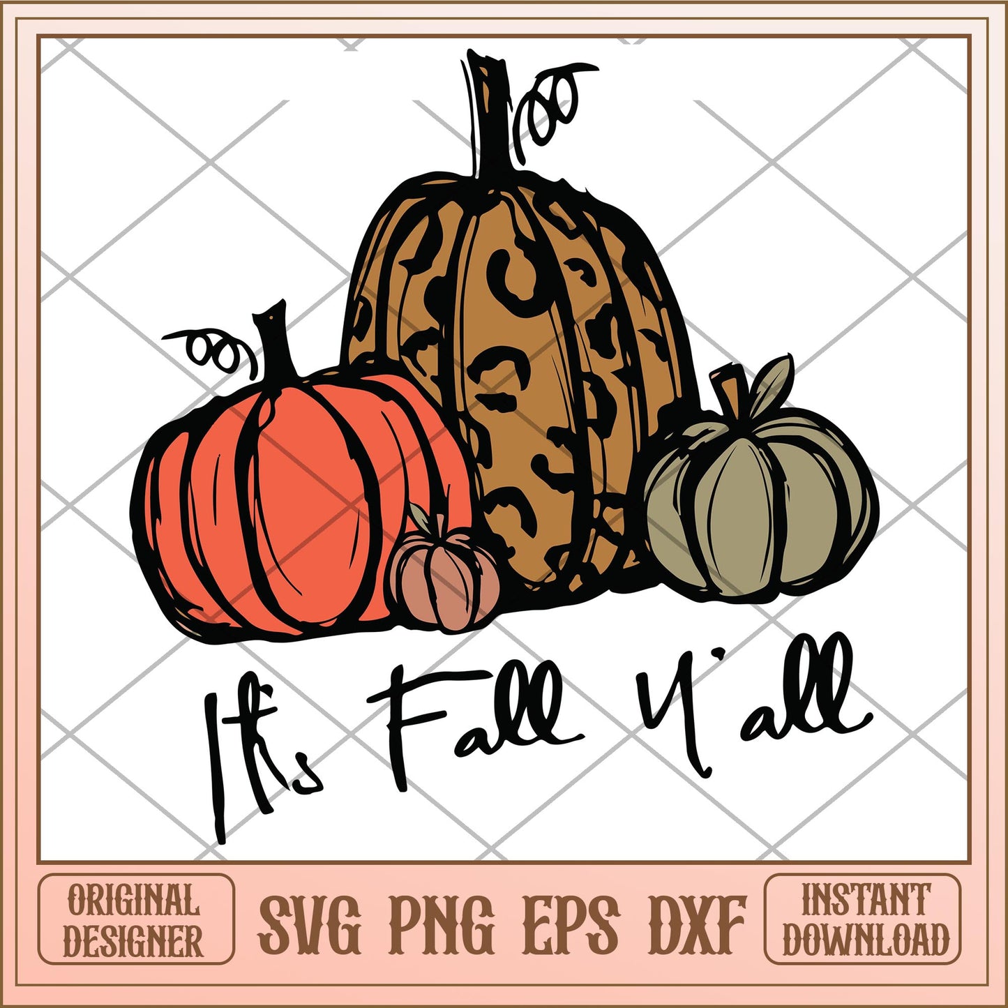It's fall y'all svg, halloween characters svg, digital download