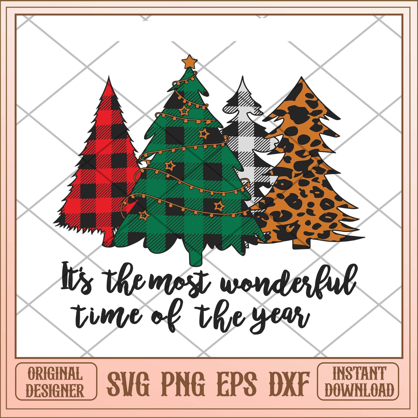 It's the most wonderful time of the year Pine svg, Christmas pines svg