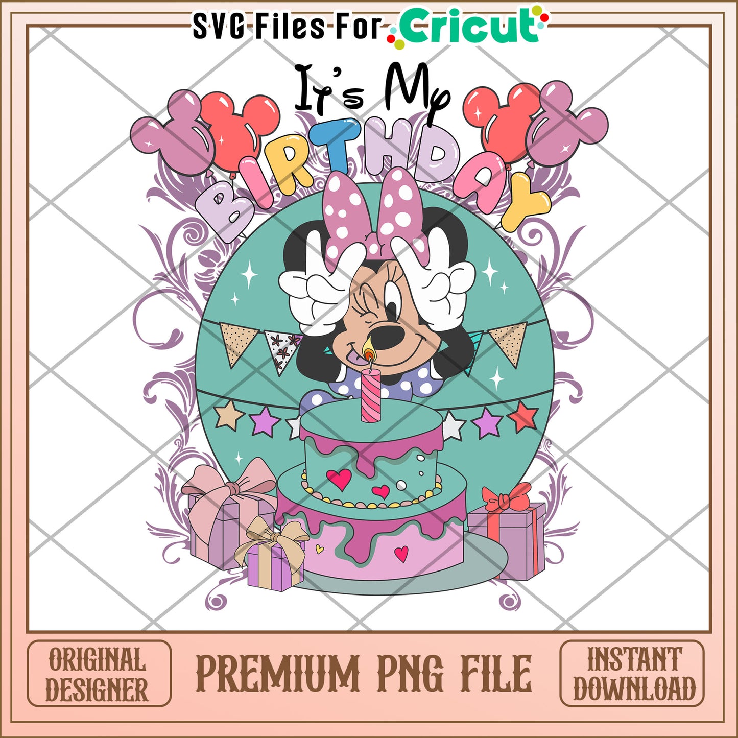 It's my birthday png, minnie mouse birthday png, minnie mouse disney png