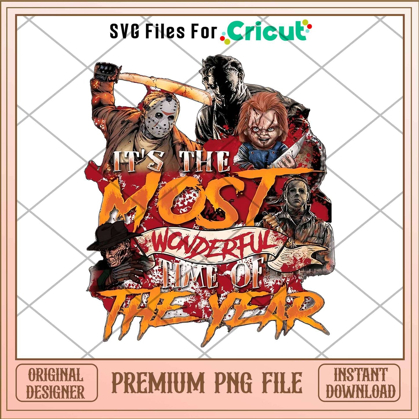 It's the Most Wonderful Time of the Year movie png, Horror Characters png, Digital Download