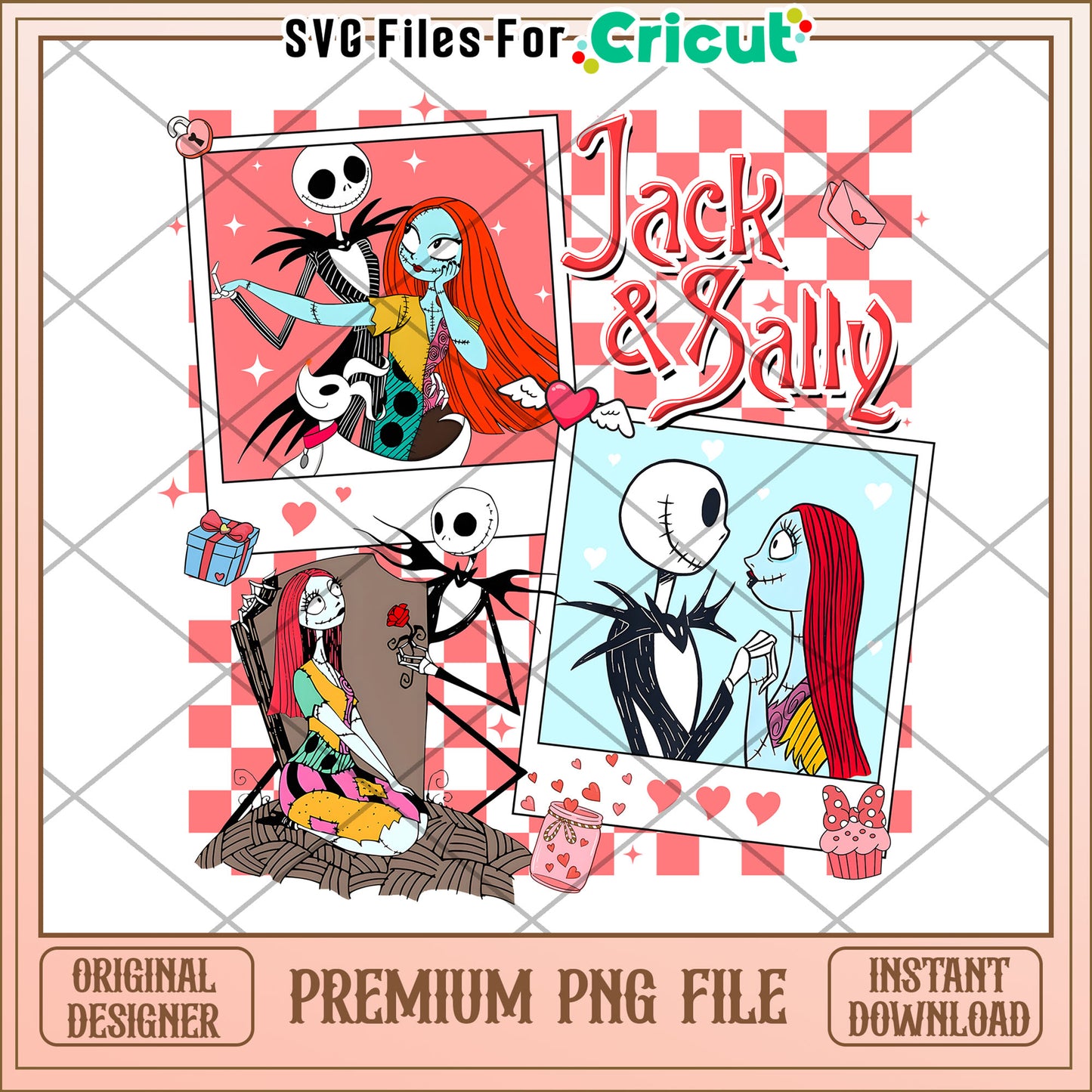 Jack Sally PNG Valentines Day Cricut
