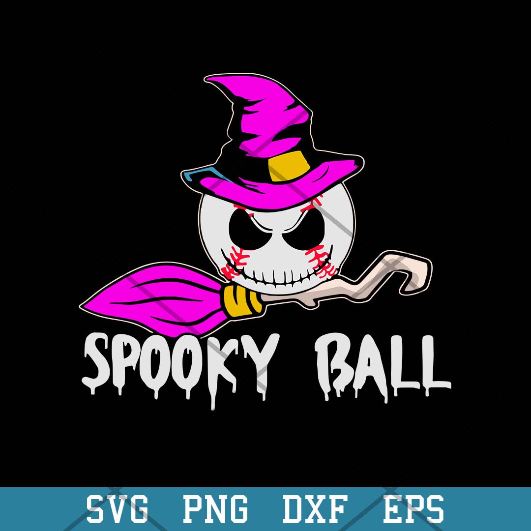 Jack Skellington Baseball Witch Broom Svg, Halloween Svg-Svgfilesforcricut