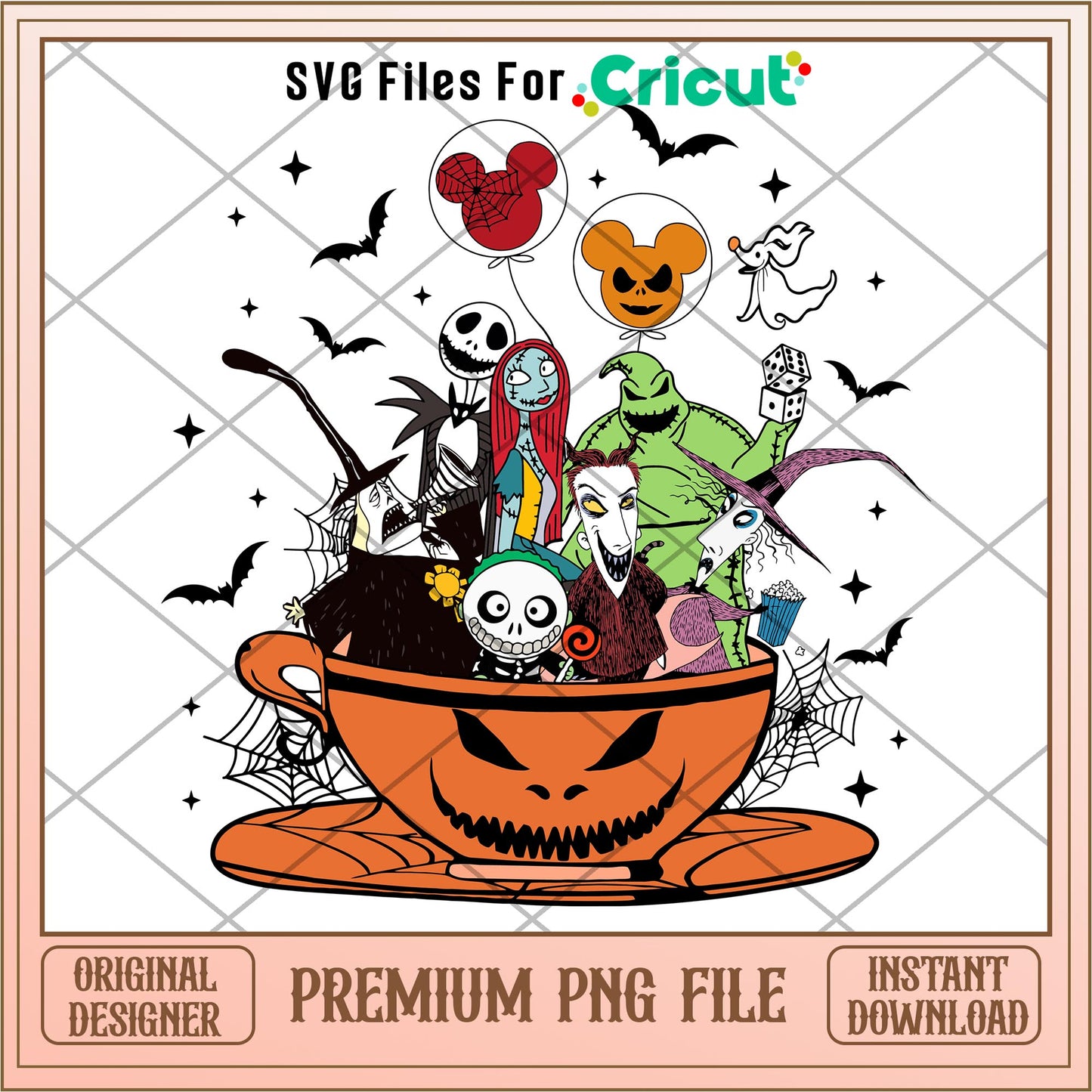 Jack Skellington Characters Halloween png, Nightmare before christmas png, digital download