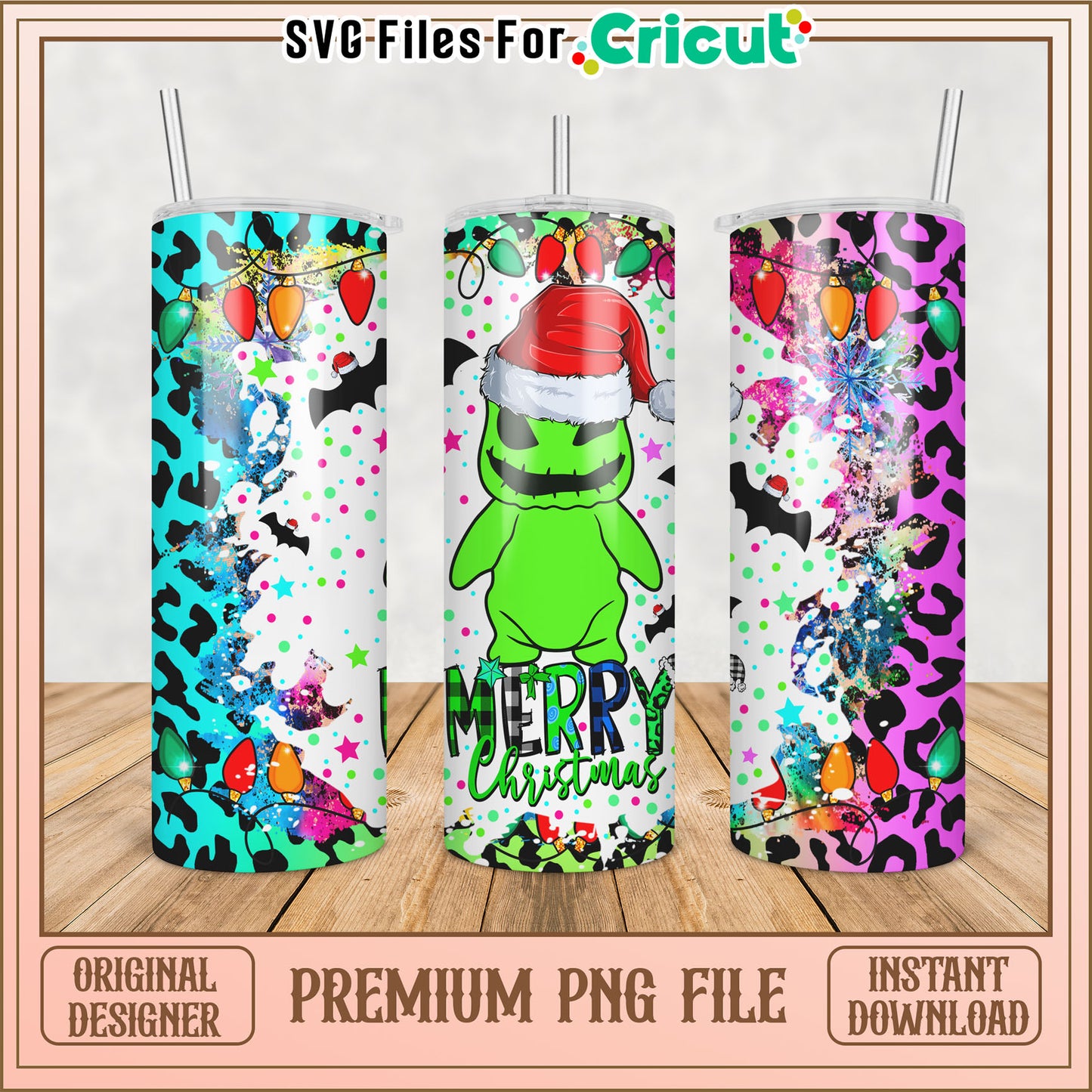 Jack Skellington Christmas Tumbler PNG