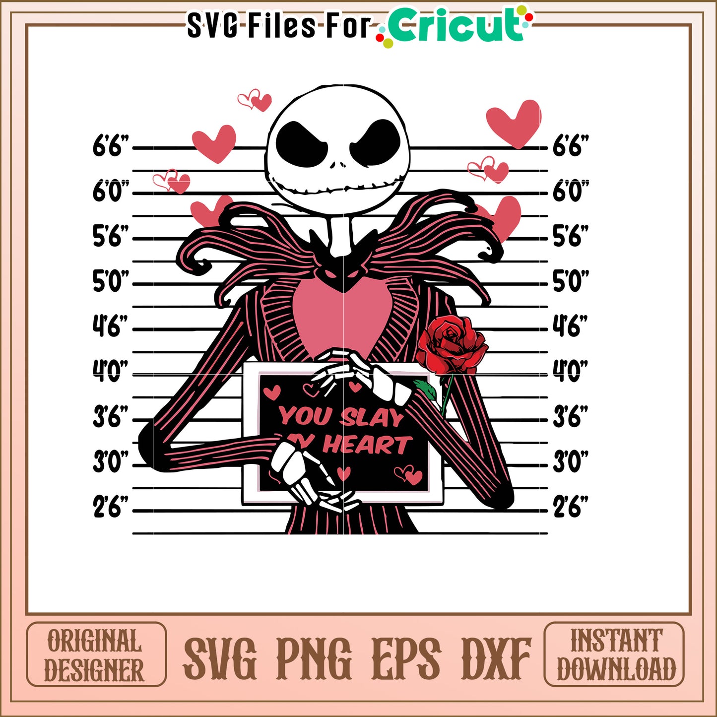 Jack Skellington Valentine SVG