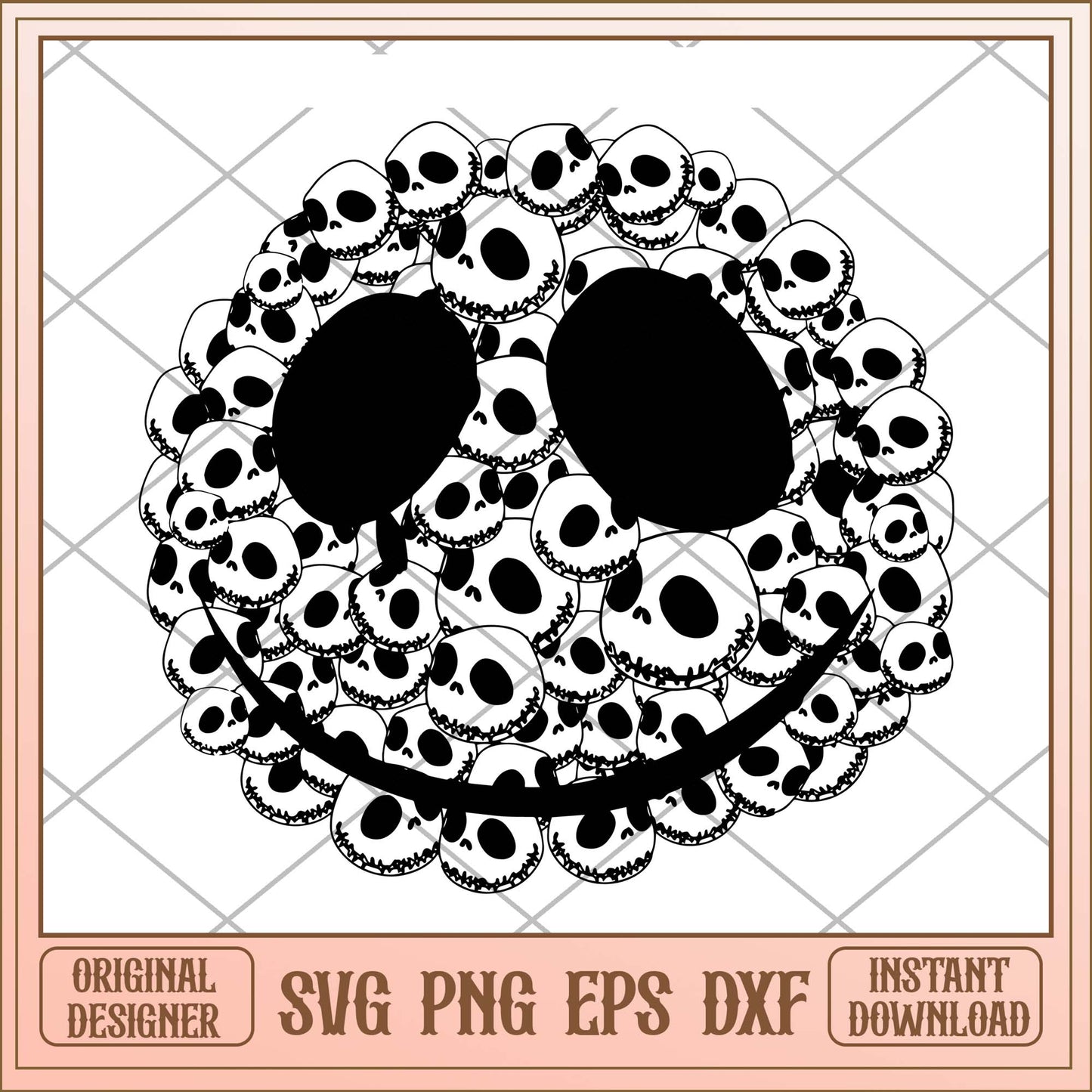 Jack Skellington svg, Jack Skellington horror head svg bundle