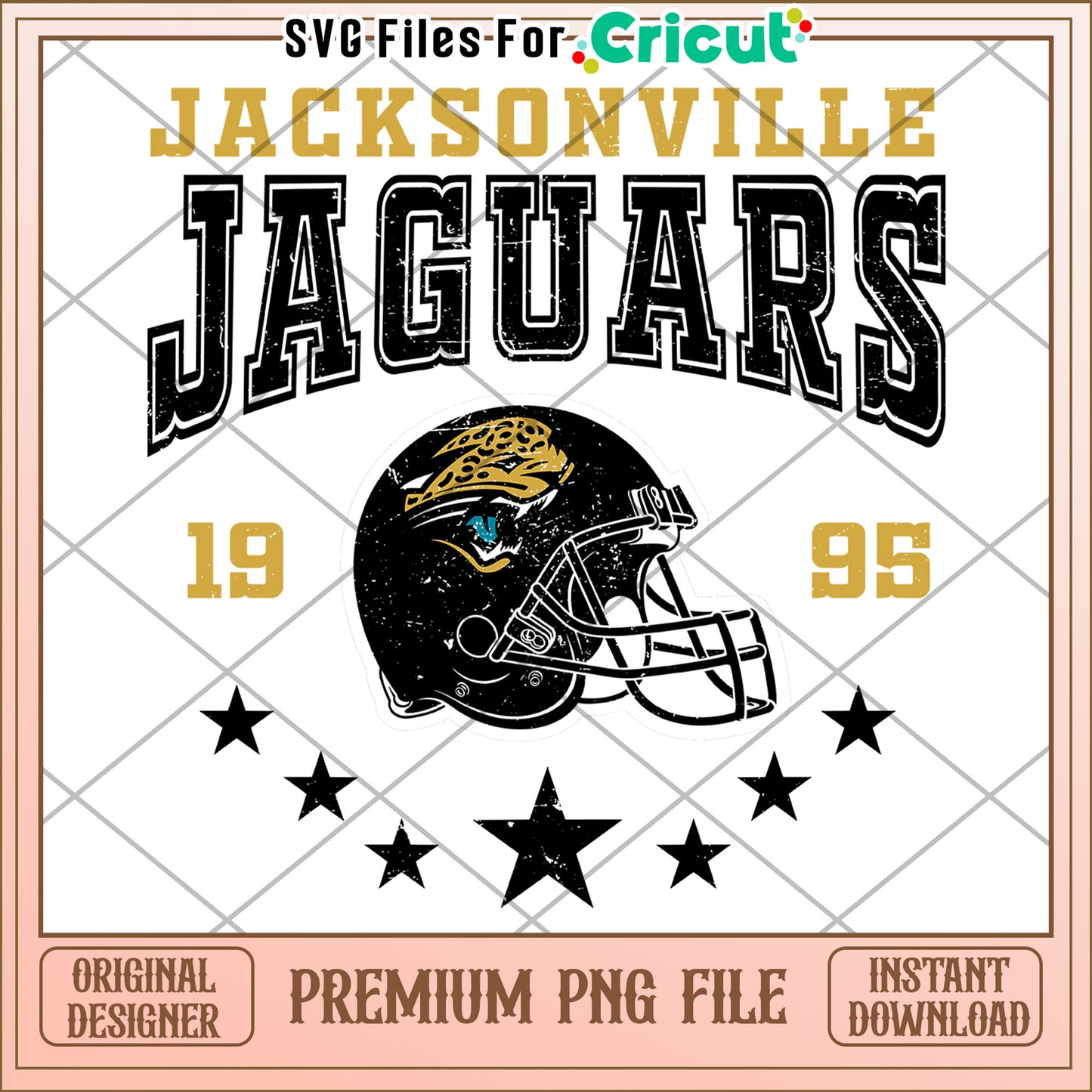Jacksonville Jaguars helmet design for Cricut, premium PNG download