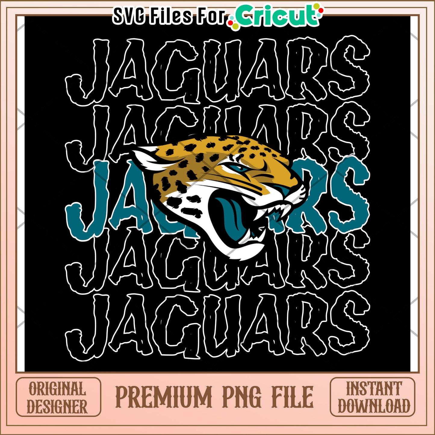 Jaguars PNG file for digital projects, perfect for Cricut users