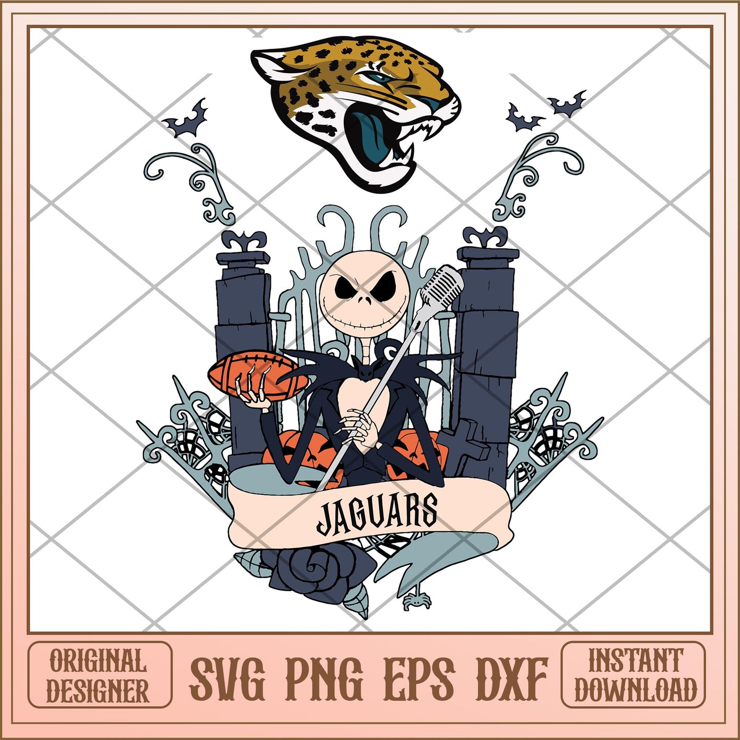 Jaguars Jack Halloween bundle svg, The Nightmare Before Christmas Svg, digital download