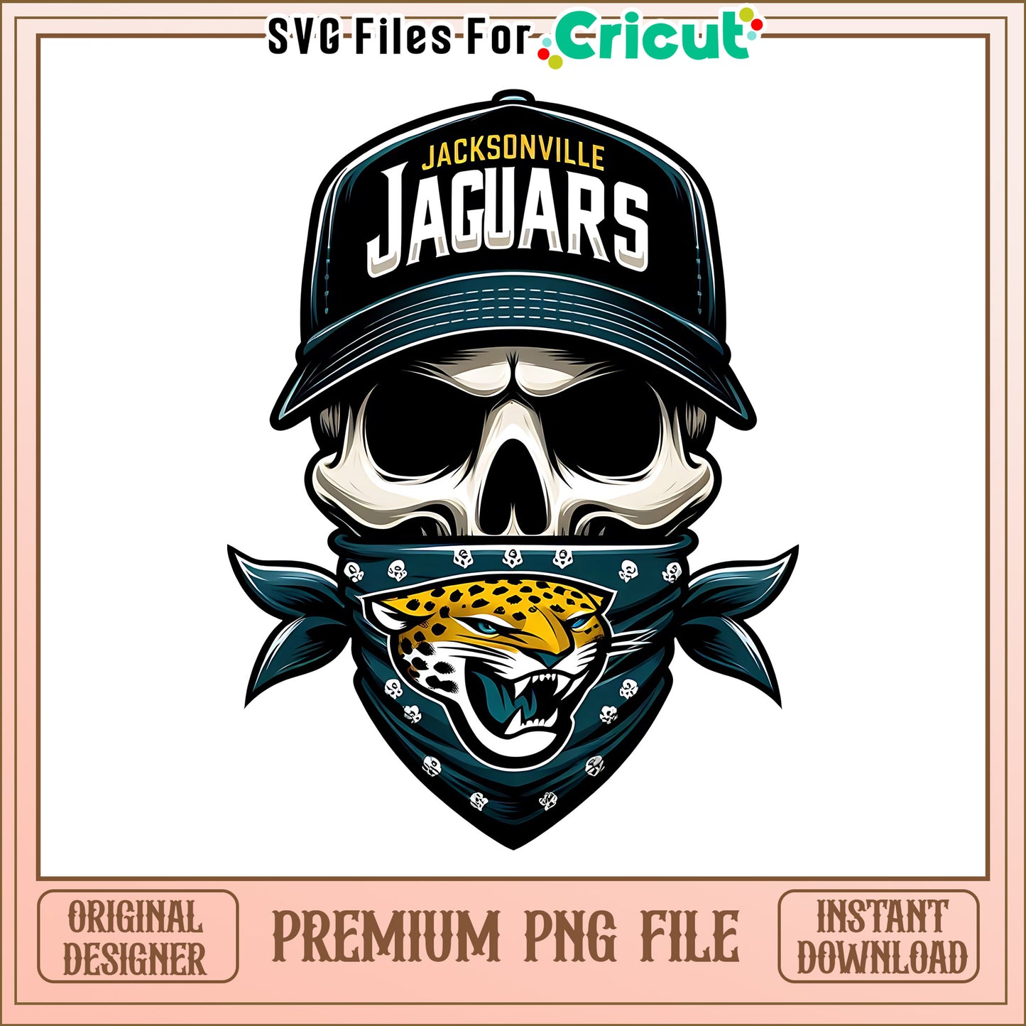 Jaguars team skull bandana png, Jacksonville Jaguars png, NFL png