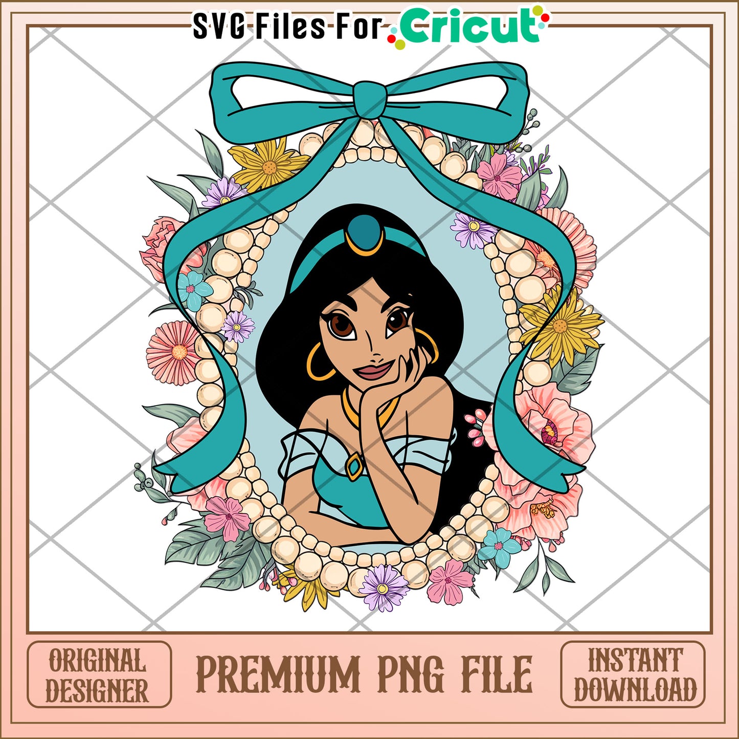 Jasmine PNG Floral Sublimation Design