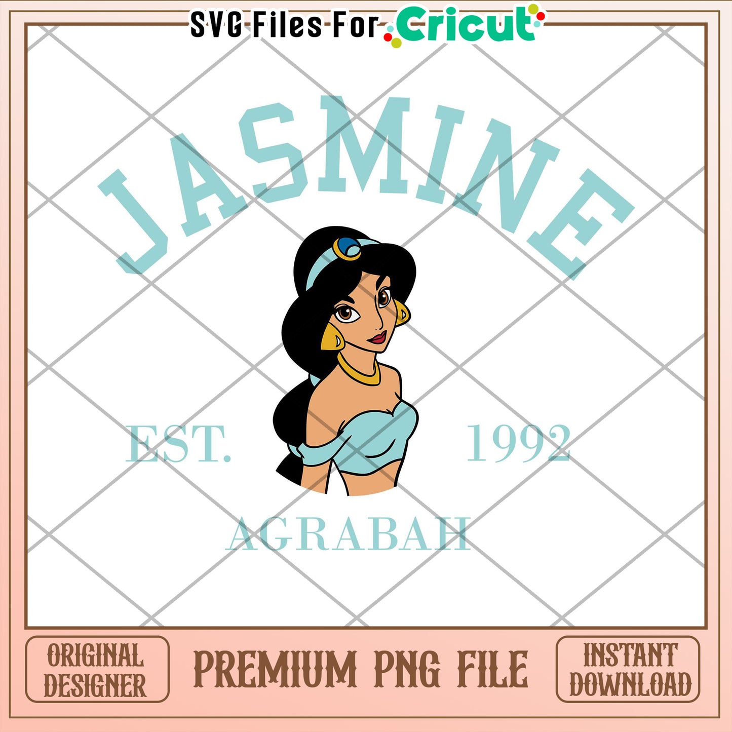 Jasmine Princess PNG Cricut Design