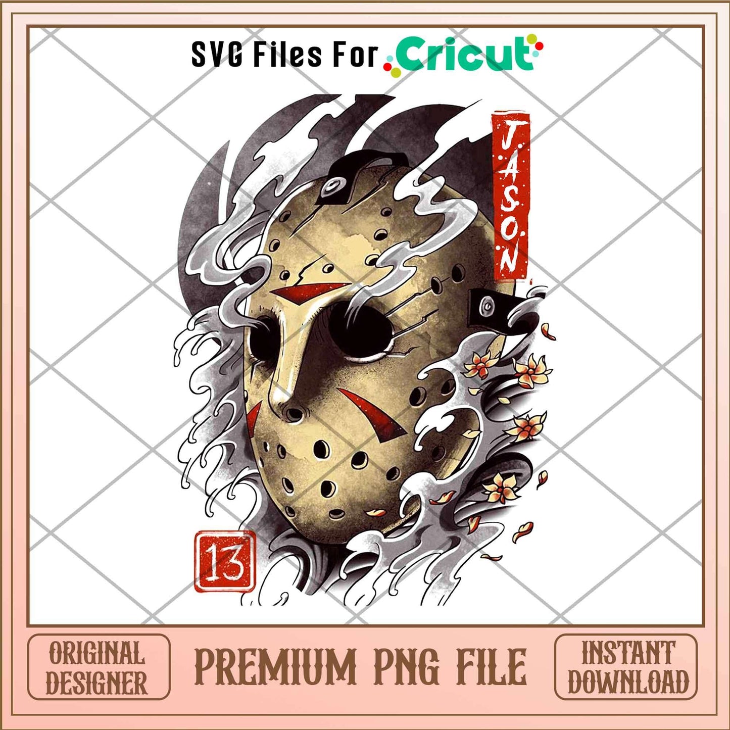 Jason Voorhees Mask png, Horror characters png, Digital Download
