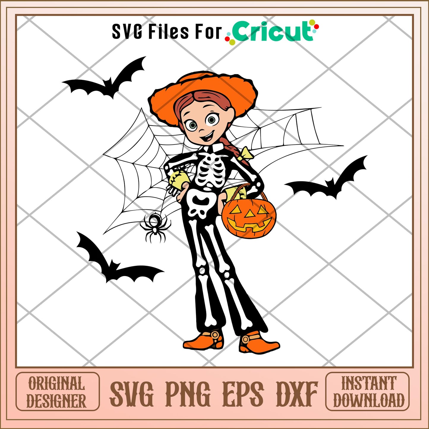 Jessie Skeleton Halloween svg, Toy story characters svg, Digital Download