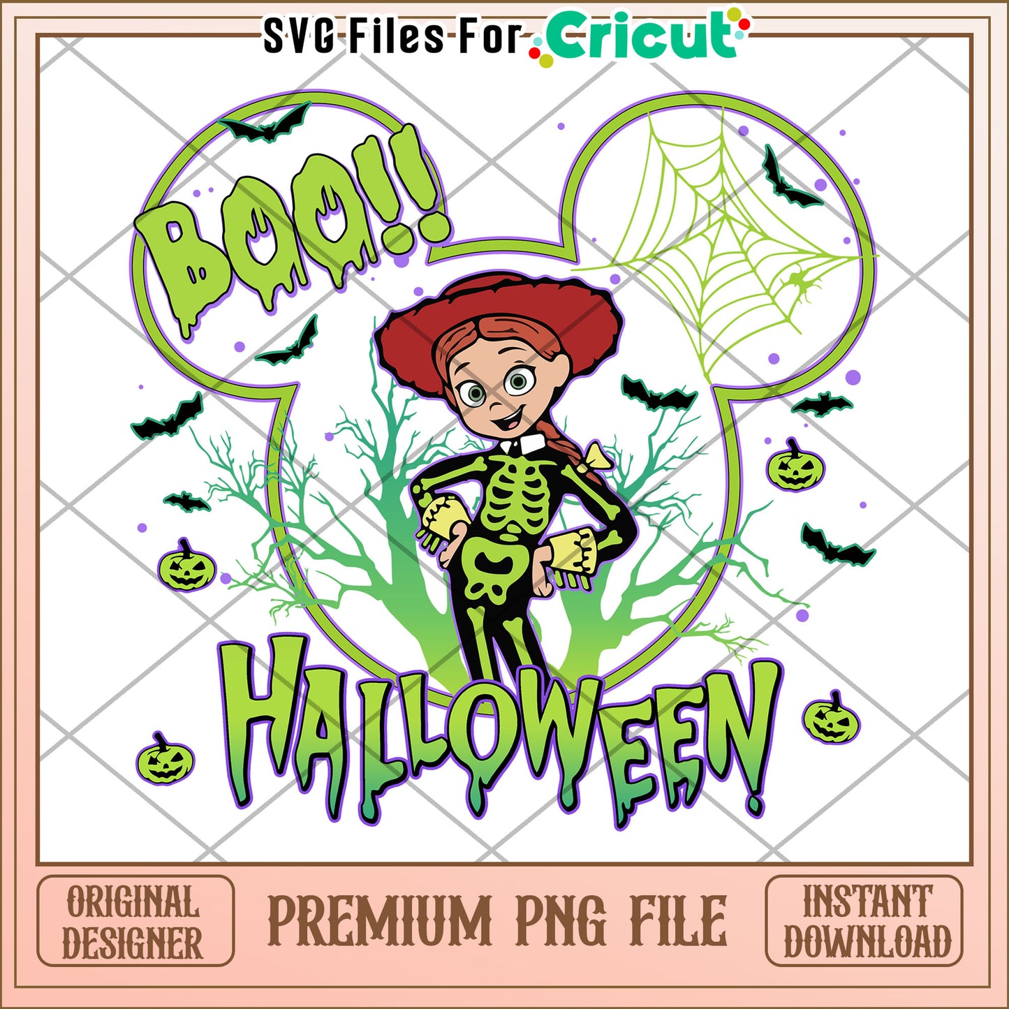 Jessie boo png, halloween costumes png, halloween desigin png