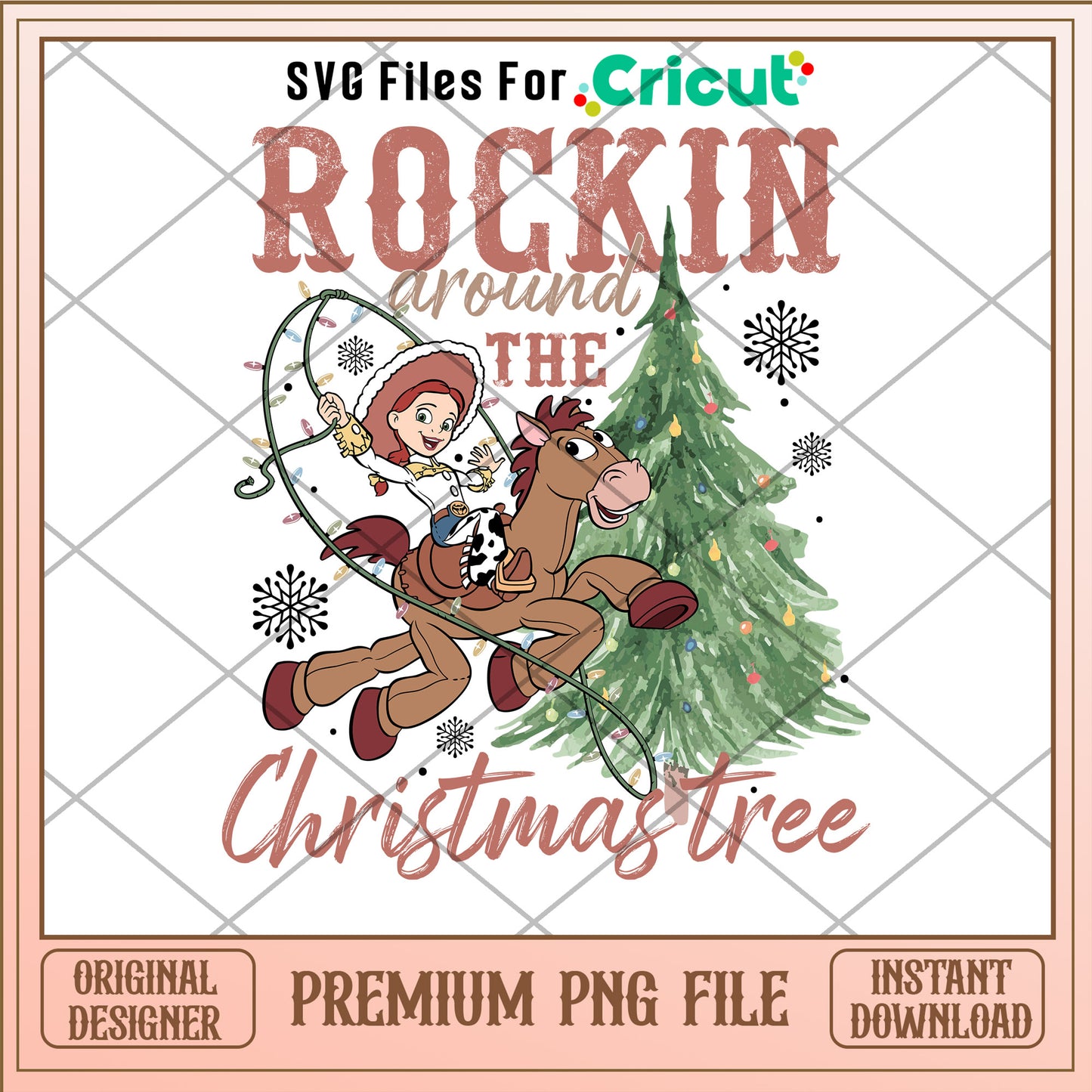 Jessie rockin around the christmas tree png, toy story png