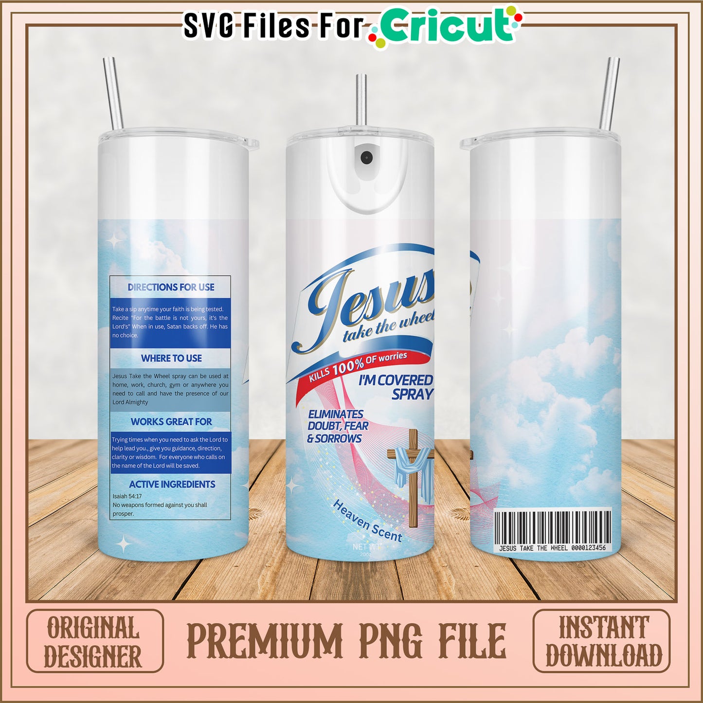 Jesus Tumbler PNG Sublimation Design