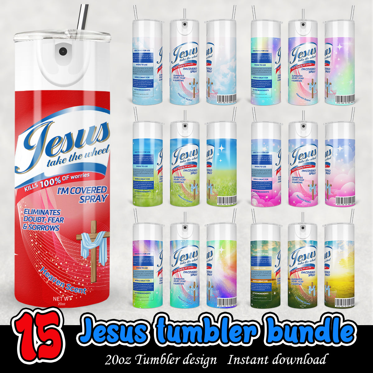 Jesus Tumbler Bundle, Jesus take the world tumbler 20oz
