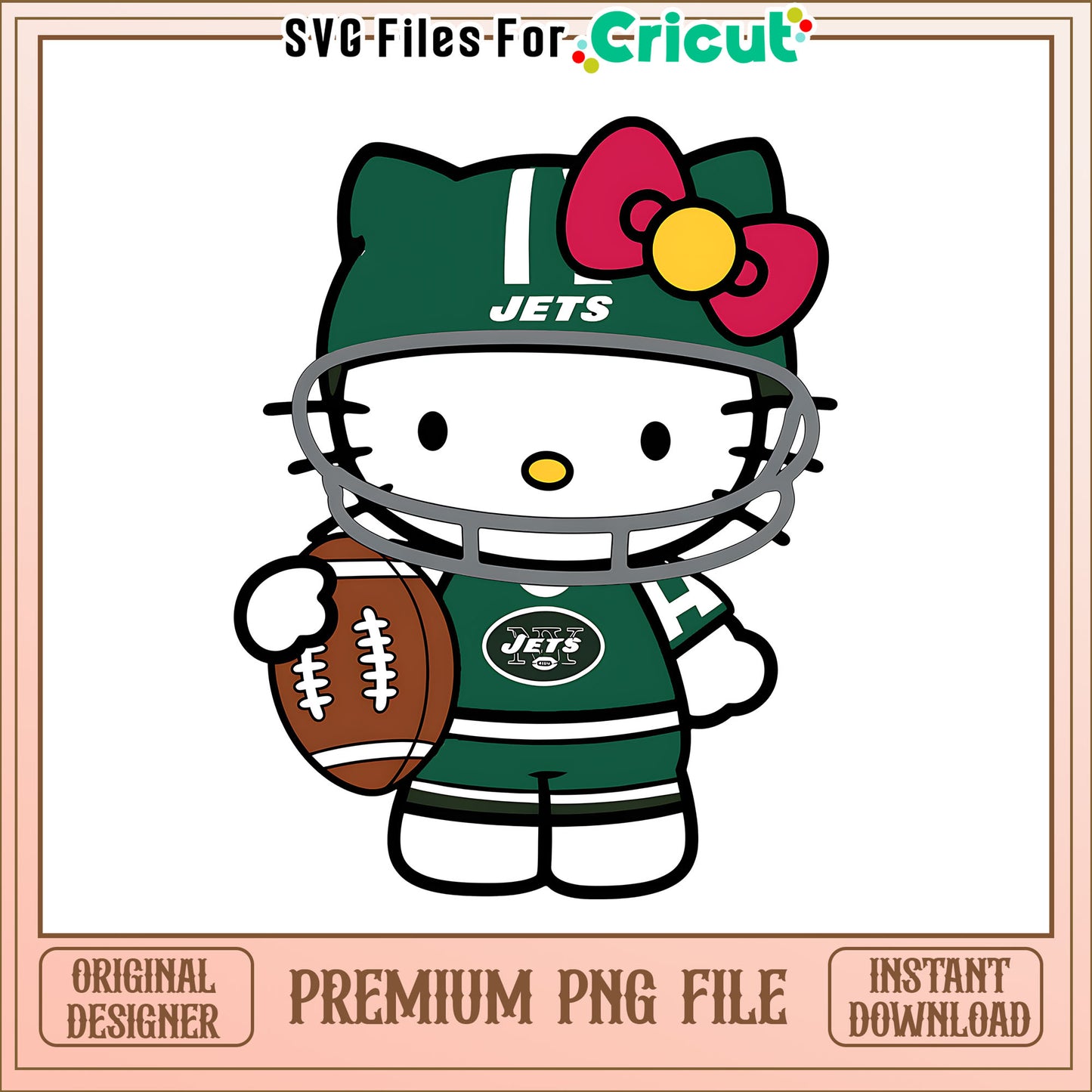 Jets Hello Kitty helmet png, New York Jets png, NFL png