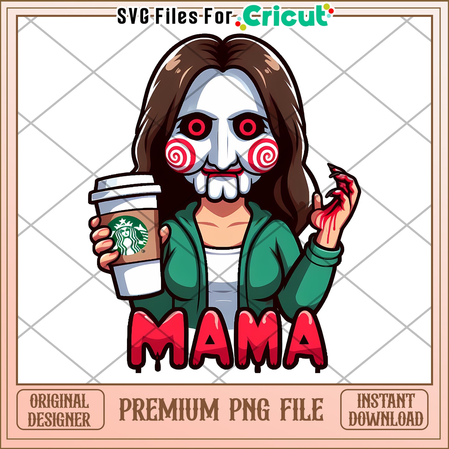 Jigsaw Mama PNG Starbucks Sublimation