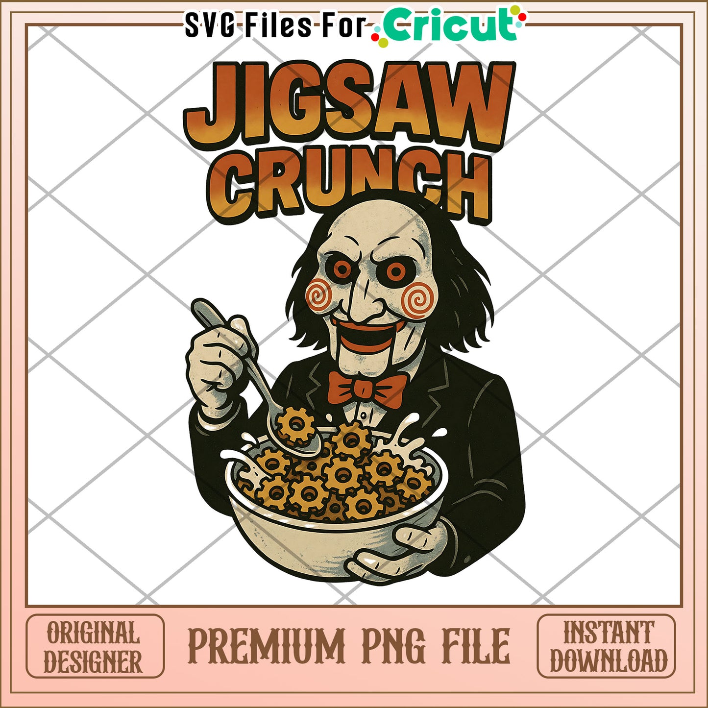 Jigsaw crunch png, halloween png, halloween season png