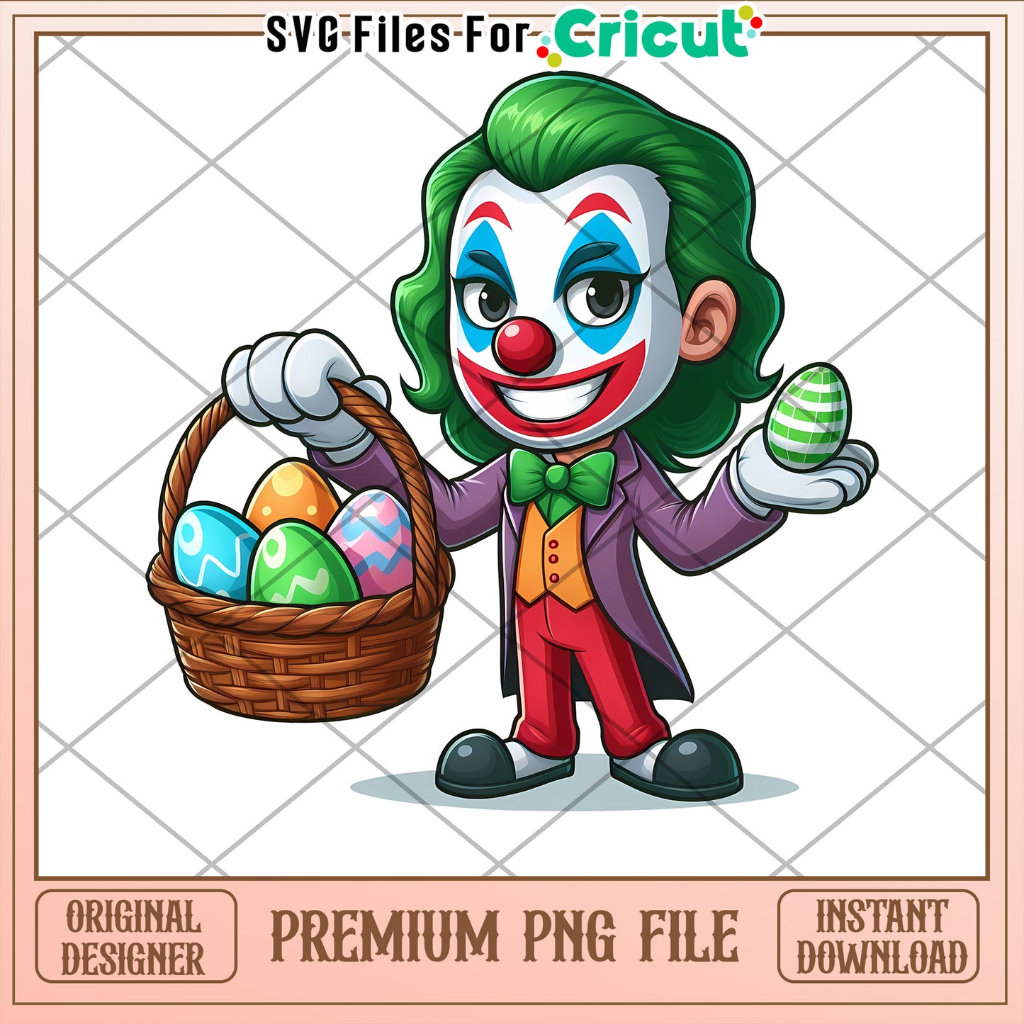 Joker Easter PNG Instant Download