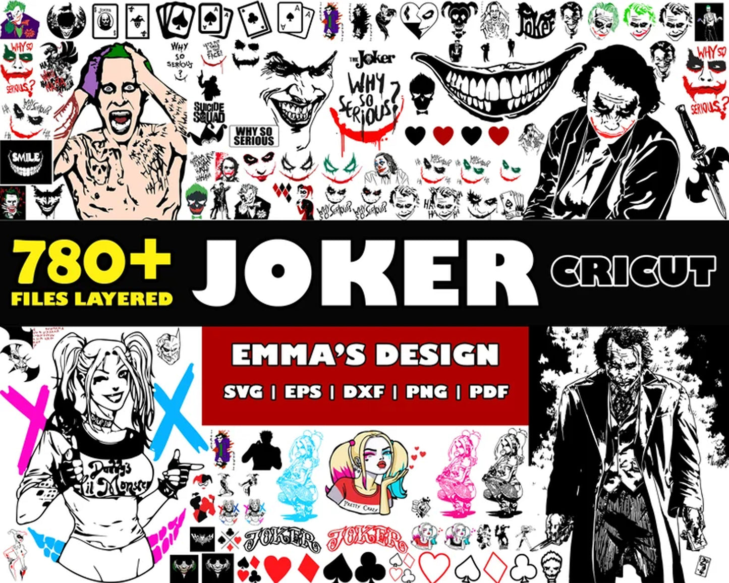 Jocker and harley quinn bundle svg, jocks movie svg, harley quinn svg