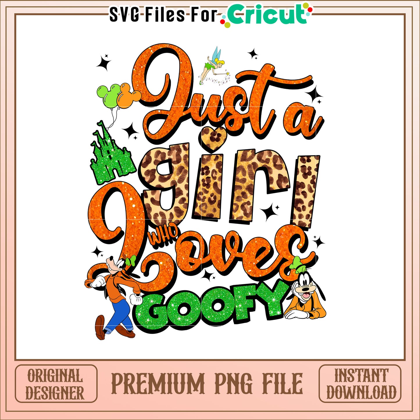 Just a Girl Who Loves Goofy PNG Design for Fun Apparel