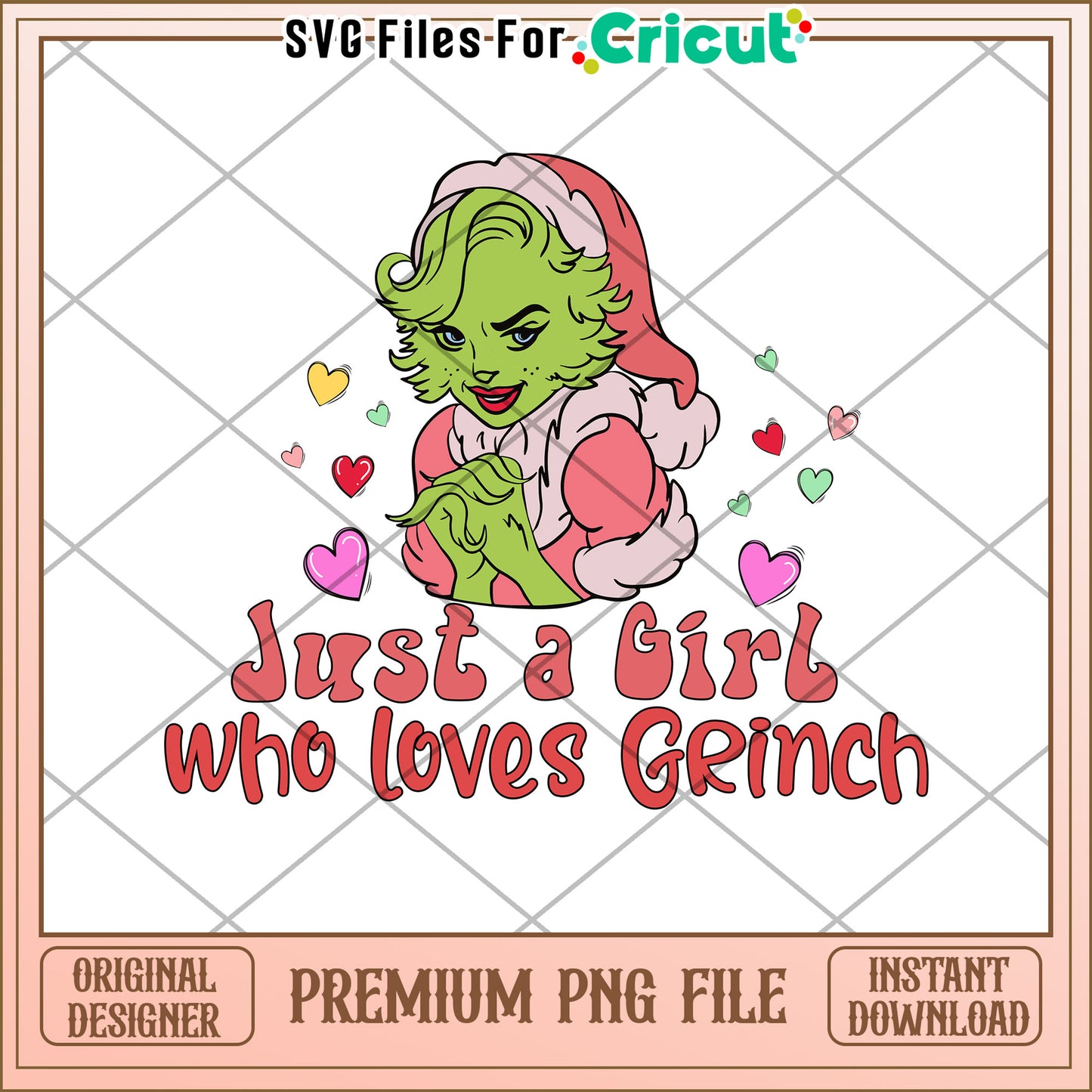 Just a Girl Who Loves the Grinch PNG Design Download