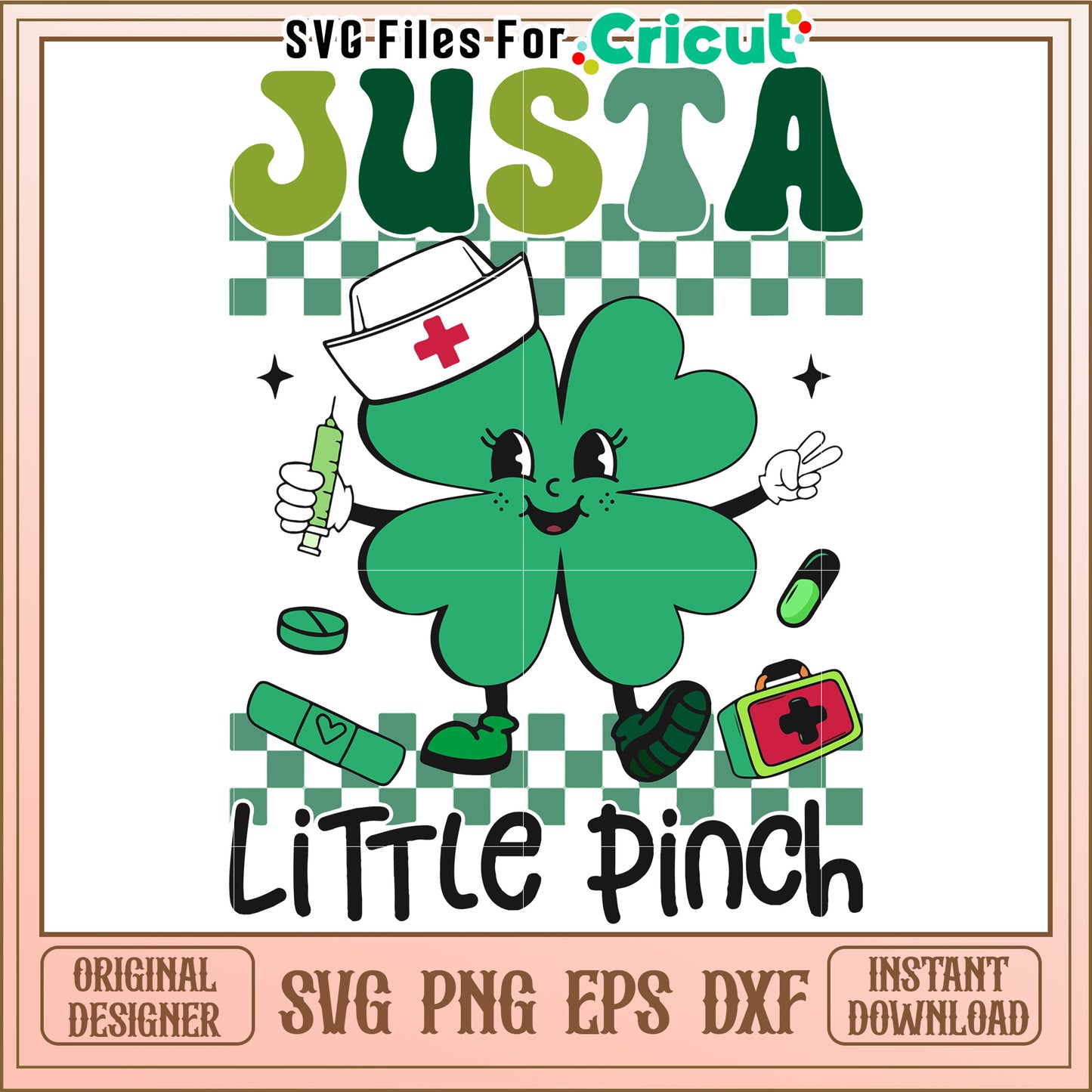 Just a Little Pinch Clover Design, Fun and Playful SVG Art